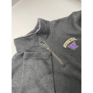 Washington Huskies Men's Champion Grey Quarter Zip Pullover Size M